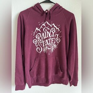 Maroon Rainy State Hoodie Unisex Size Medium